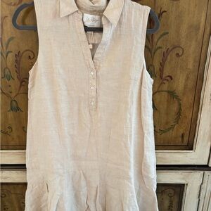 Lilly Pulitzer Cream Ellowyn Linen Dress